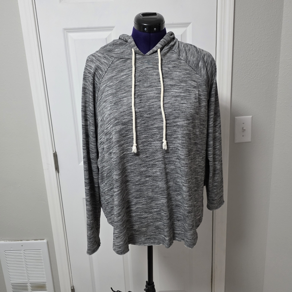 Lightweight Grey Longsleeve Hoodie Size XL - Picture 2 of 11